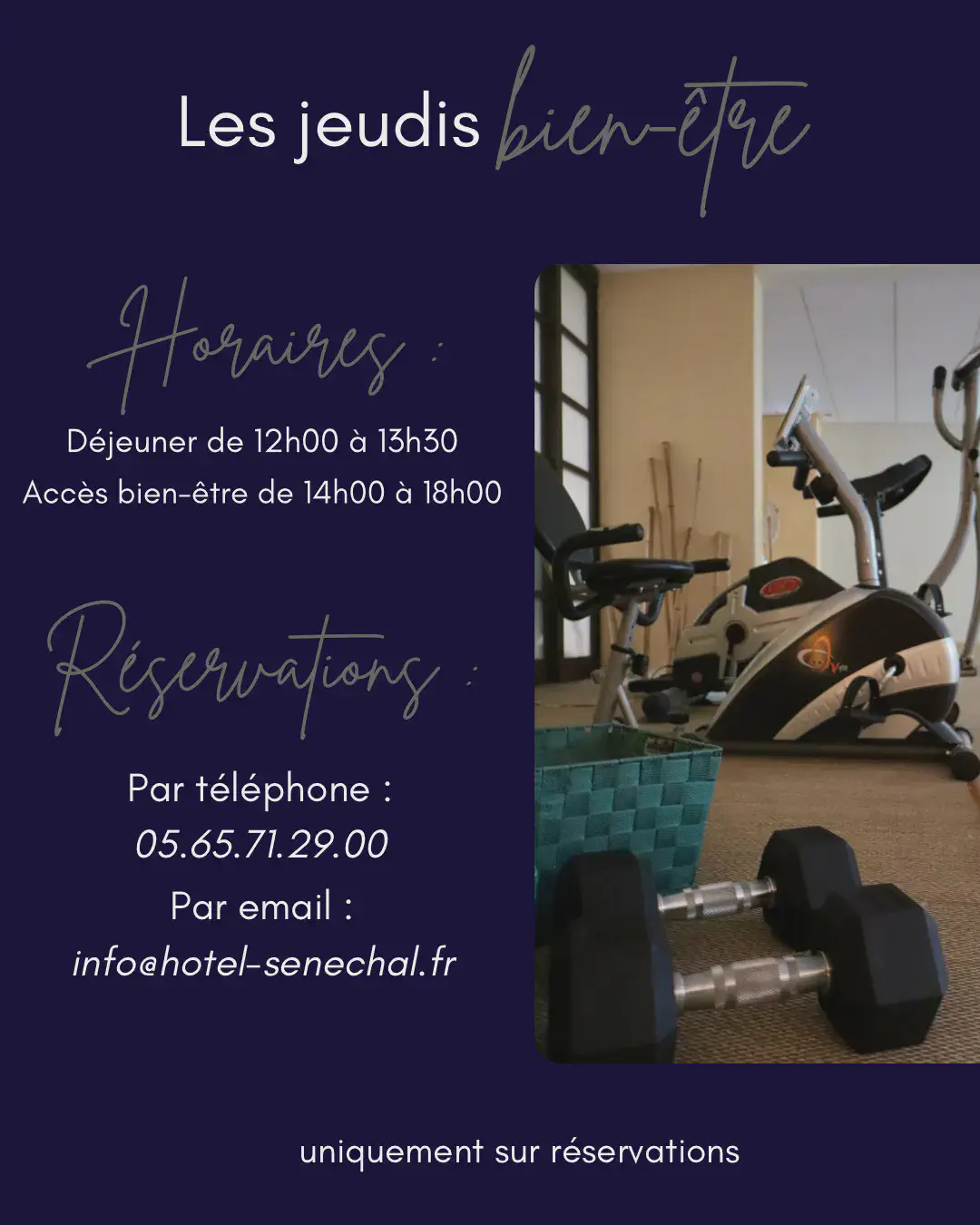 Bien être - Horaires