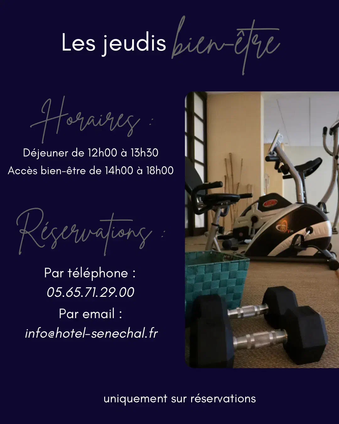 Bien être - Horaires